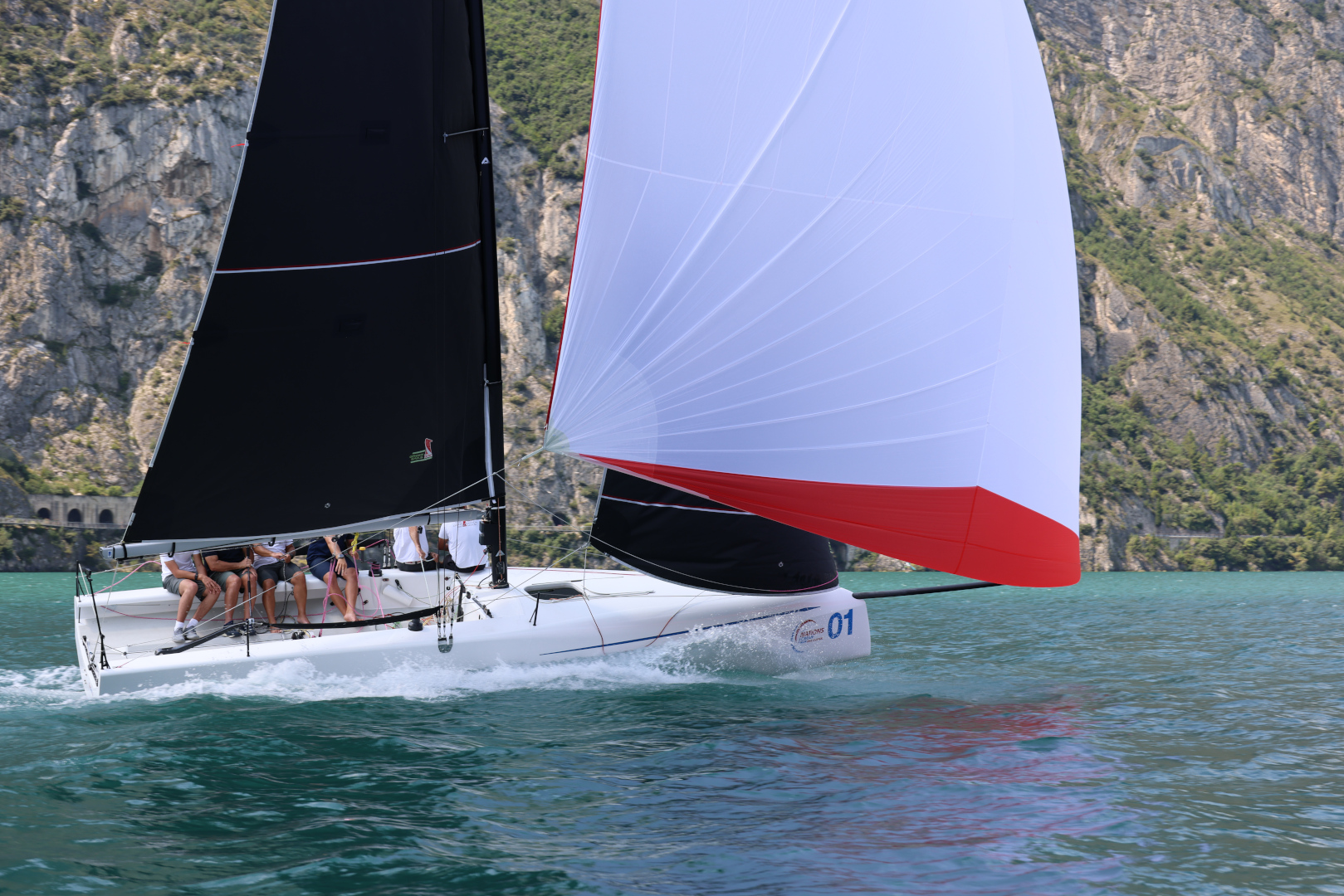 Boat sailing with main sales